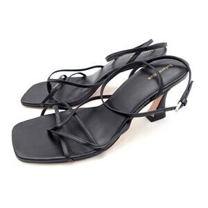 Reformation Georgia Ankle Strap Heel Sandals Women's Black Size US8.5 EU38.5